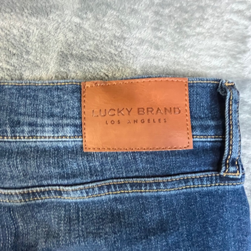 Lucky Brand 412 Athletic Slim Blue Jeans 36x32 (Meas. 39x32) Dark Wash 7MSC006 - Picture 9 of 9